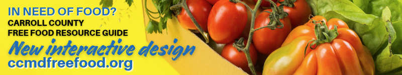 Graphic button linking to new interactive design of the free food resource guide.