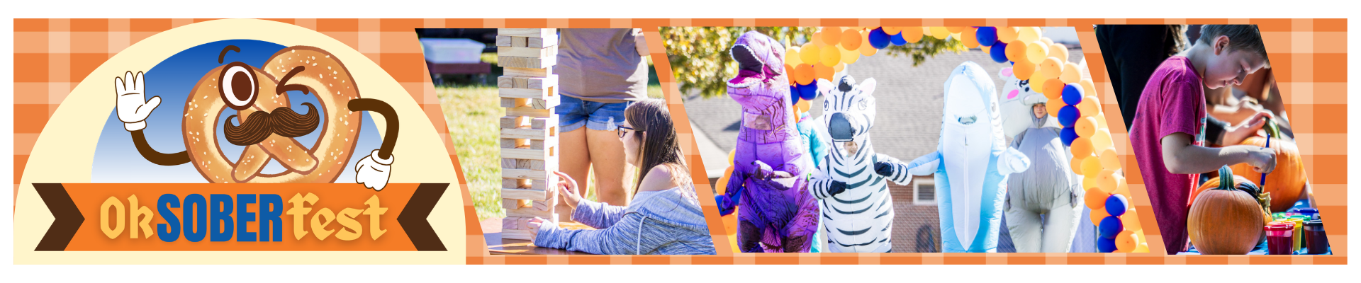 banner image with OkSOBERfest logo and festival photos